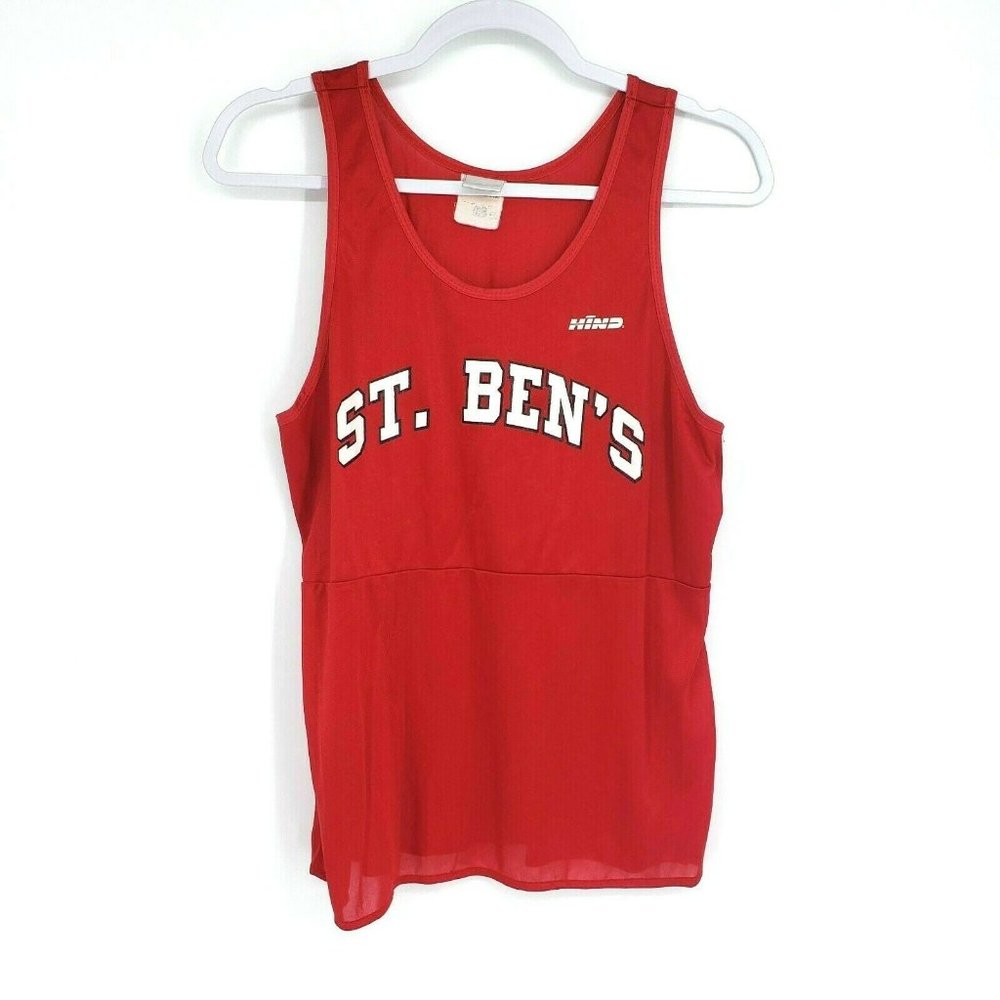 HIND Womens Red Athletic Running Fitness Tank Top
